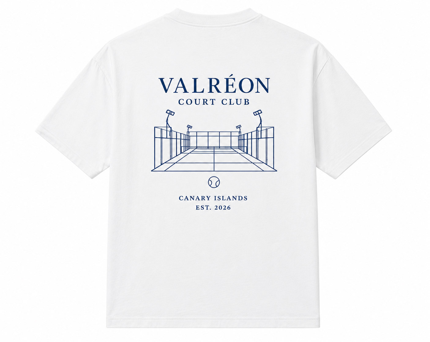 Valréon Court Club Tee — back view